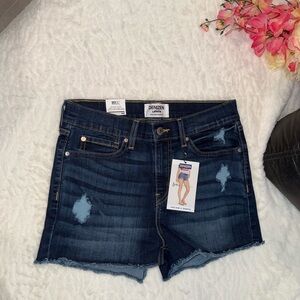 2 x 20$ Levi's Blue Jean Shorts Distressed Raw Hem